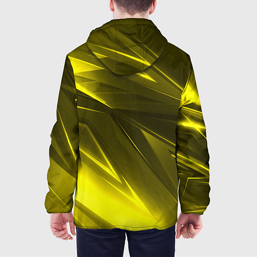 Мужская куртка Gold stripes abstraction / 3D-Белый – фото 4