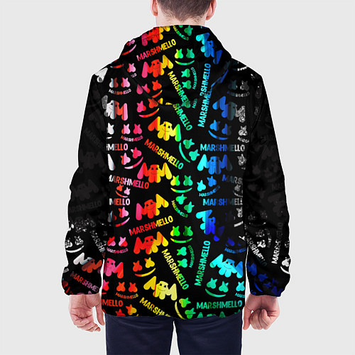 Мужская куртка Marshmello neon color / 3D-Белый – фото 4