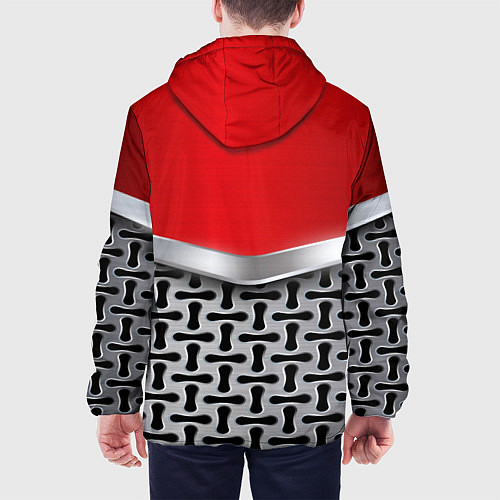 Мужская куртка BMW x mercedes texture / 3D-Белый – фото 4