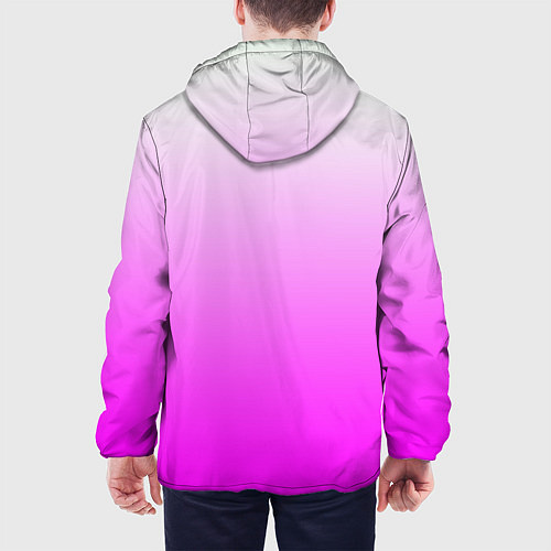 Мужская куртка Gradient color pink / 3D-Белый – фото 4