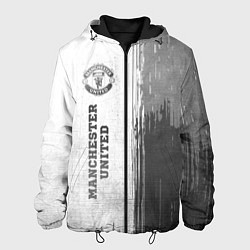 Мужская куртка Manchester United - white gradient по-вертикали