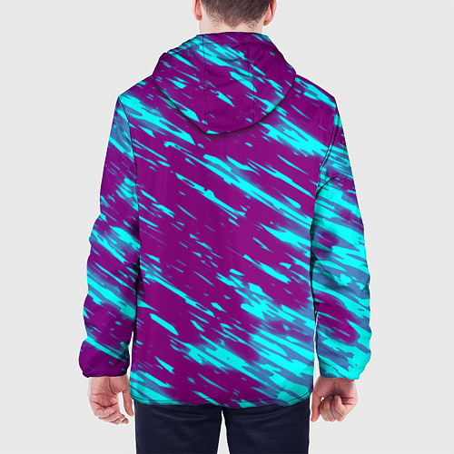 Мужская куртка Герб РФ холодные краски / 3D-Белый – фото 4