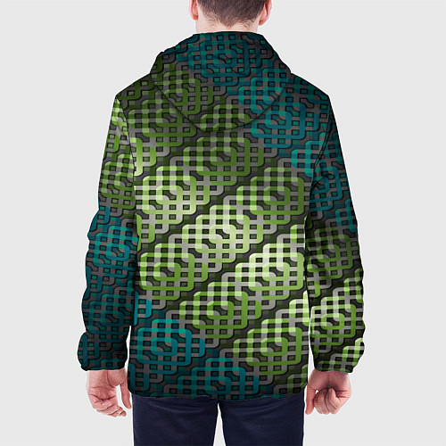 Мужская куртка Nissan авто текстура узор / 3D-Белый – фото 4