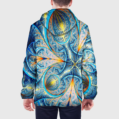 Мужская куртка Оптический узор фрактальный / 3D-Белый – фото 4