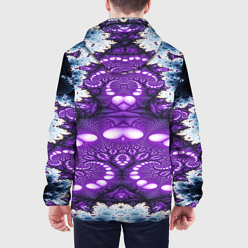 Мужская куртка Абстрактная иллюзия текстура / 3D-Белый – фото 4