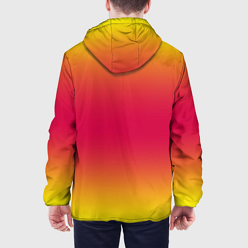 Мужская куртка Персиковый градинет / 3D-Белый – фото 4