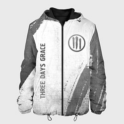 Куртка с капюшоном мужская Three Days Grace - white gradient вертикально, цвет: 3D-черный