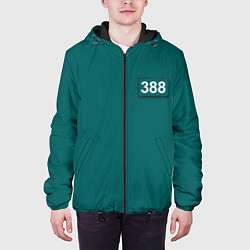 Куртка с капюшоном мужская Игрок 388 - Игра в кальмара, цвет: 3D-черный — фото 2