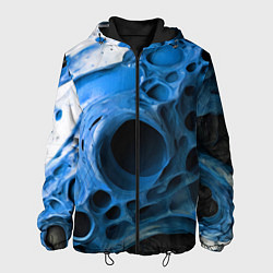 Мужская куртка Сине-белая абстрактная структура