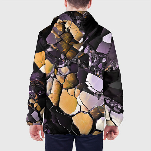 Мужская куртка Чёрно-жёлтый камень / 3D-Белый – фото 4