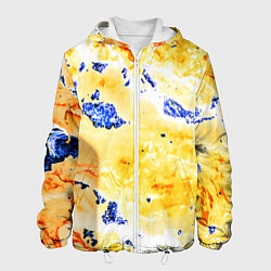 Мужская куртка Сине-золотая абстракция