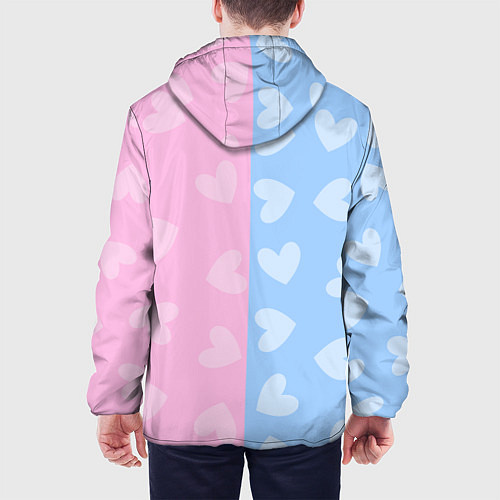 Мужская куртка Стич и Ангел / 3D-Белый – фото 4