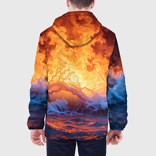 Мужская куртка Стихия огня и воды / 3D-Белый – фото 4