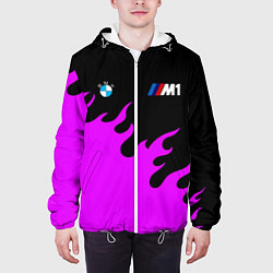 Куртка с капюшоном мужская BMW flame, цвет: 3D-белый — фото 2
