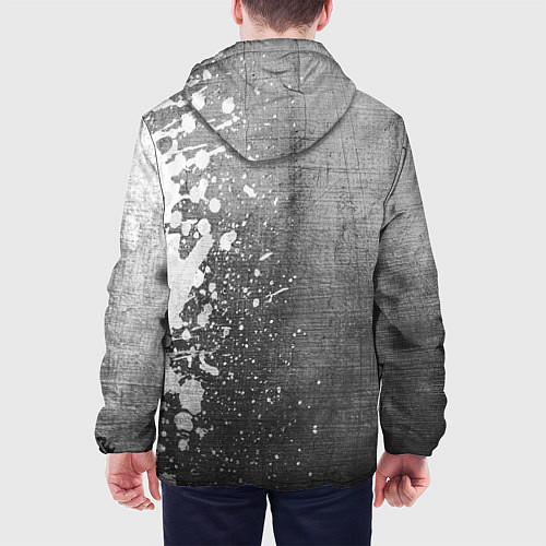 Мужская куртка Lamborghini - grey gradient по-вертикали / 3D-Черный – фото 4