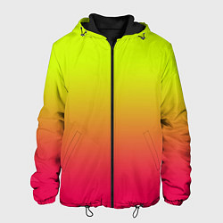 Мужская куртка Градиент салатовый в розовый