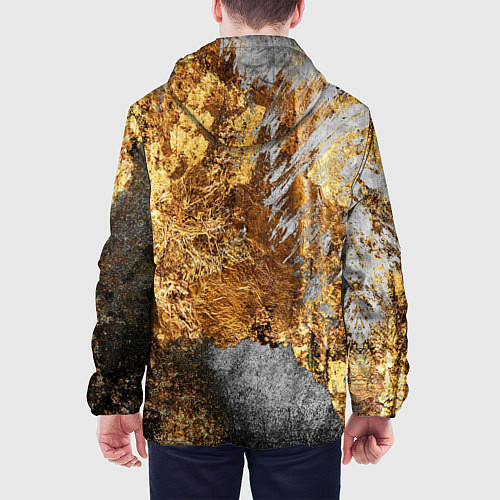 Мужская куртка Текстура золота и бетона / 3D-Белый – фото 4