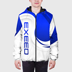 Куртка с капюшоном мужская Exeed - синий и белый, цвет: 3D-черный — фото 2