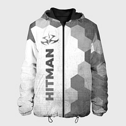 Куртка с капюшоном мужская Hitman - white gradient по-вертикали, цвет: 3D-черный