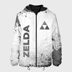 Куртка с капюшоном мужская Zelda - white gradient вертикально, цвет: 3D-черный
