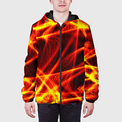 Куртка с капюшоном мужская Огненный трек, цвет: 3D-черный — фото 2
