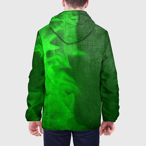 Мужская куртка Dead Space - green gradient по-вертикали / 3D-Черный – фото 4