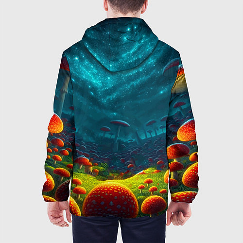 Мужская куртка Rick and Morty on the fly agaric planet / 3D-Белый – фото 4