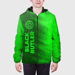 Куртка с капюшоном мужская Black Butler - green gradient по-вертикали, цвет: 3D-черный — фото 2