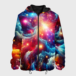 Мужская куртка Colorfull neon space clouds - ai art fantasy