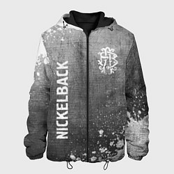 Куртка с капюшоном мужская Nickelback - grey gradient вертикально, цвет: 3D-черный