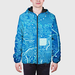 Куртка с капюшоном мужская Системная плата, цвет: 3D-черный — фото 2