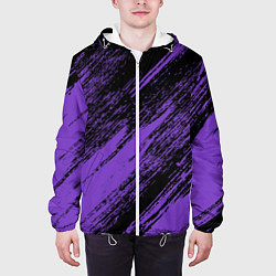 Куртка с капюшоном мужская The color is purple and black, цвет: 3D-белый — фото 2
