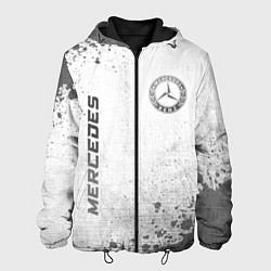 Куртка с капюшоном мужская Mercedes - white gradient вертикально, цвет: 3D-черный
