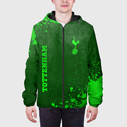 Куртка с капюшоном мужская Tottenham - green gradient вертикально, цвет: 3D-черный — фото 2