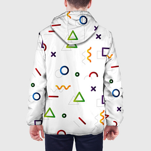 Мужская куртка Геометрический хаос / 3D-Белый – фото 4
