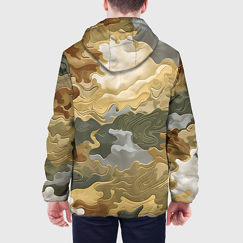 Мужская куртка Золотистый камуфляж / 3D-Белый – фото 4