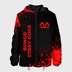 Мужская куртка Bungo Stray Dogs - red gradient вертикально