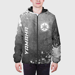 Куртка с капюшоном мужская Yamaha - grey gradient вертикально, цвет: 3D-черный — фото 2
