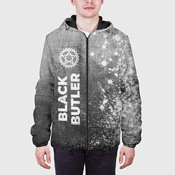 Куртка с капюшоном мужская Black Butler - grey gradient по-вертикали, цвет: 3D-черный — фото 2