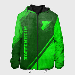 Куртка с капюшоном мужская Hoffenheim - green gradient вертикально, цвет: 3D-черный