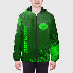 Куртка с капюшоном мужская Daewoo - green gradient вертикально, цвет: 3D-черный — фото 2