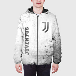 Куртка с капюшоном мужская Juventus - white gradient вертикально, цвет: 3D-черный — фото 2