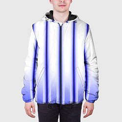 Куртка с капюшоном мужская Striped suit, цвет: 3D-черный — фото 2
