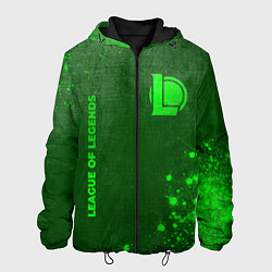 Куртка с капюшоном мужская League of Legends - green gradient вертикально, цвет: 3D-черный