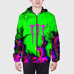 Куртка с капюшоном мужская Monster Energy flame, цвет: 3D-черный — фото 2