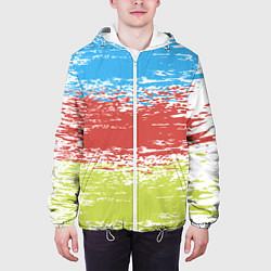 Куртка с капюшоном мужская Взмах кистью, цвет: 3D-белый — фото 2