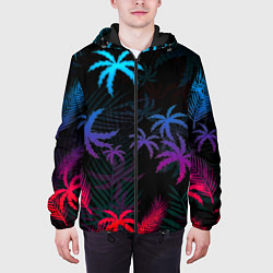 Куртка с капюшоном мужская Тропики градиент, цвет: 3D-черный — фото 2