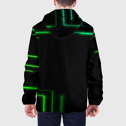 Мужская куртка Black green color / 3D-Белый – фото 4