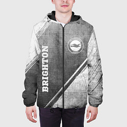 Куртка с капюшоном мужская Brighton - grey gradient вертикально, цвет: 3D-черный — фото 2