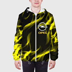 Куртка с капюшоном мужская Opel огненный стиль, цвет: 3D-белый — фото 2
